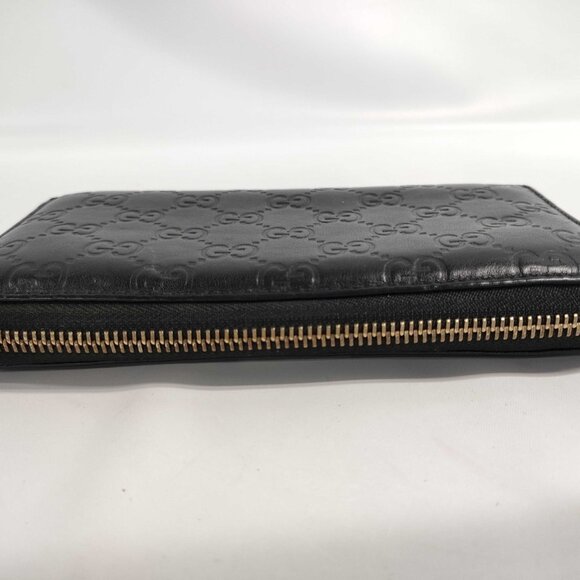 Gucci Black Guccissima Zip-Around Long Wallet - Picture 5 of 10